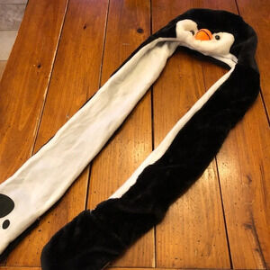 NWT Long Paws Penguin Hat and Scarf in one!